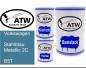 Preview: Volkswagen, Stahlblau Metallic 2C, B5T: 500ml Lackdose + 500ml Klarlack + 250ml Härter - Set, von ATW Autoteile West.